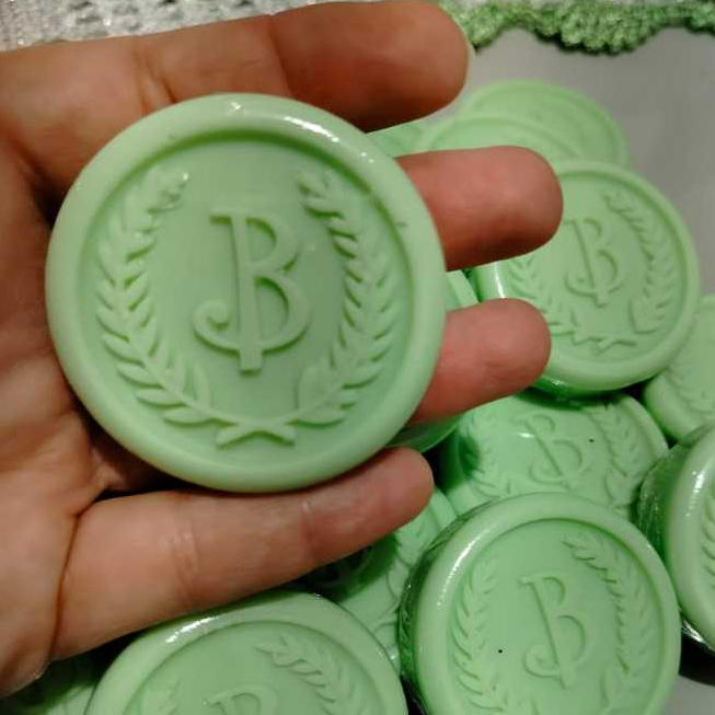 Sabonete personalizado Brasão 1 Letra - Sem Embalagem