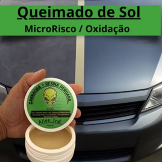 Cera Alien Ind Automotiva Queimado Riscos Auto Brilho Polimento Carnaúba 120G em Oferta na Shopee