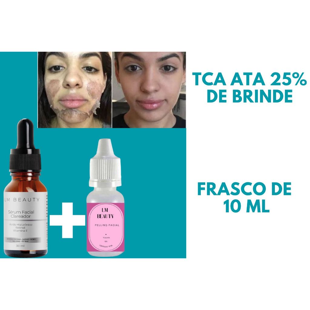 Peeling ata  esfoliante para tratamento facial Original dois passos kit com 2 produtos retinoico em Oferta na Shopee