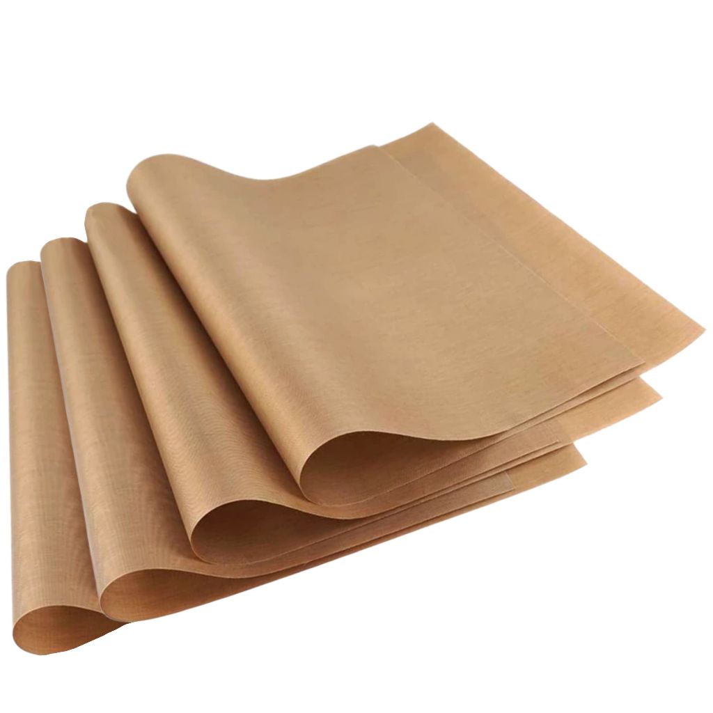 4 Mantas Teflon P/ Sublimação em Prensa Térmica, Forno e Churrasqueira, Reutilizável e lavável 60x40 Cm Sem Adesivo
