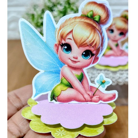 Aplique 3D da Tinker Bell Baby Sininho, 10, 20, 30 e 40 und. - Festa/ Lembrancinhas/ Decoração