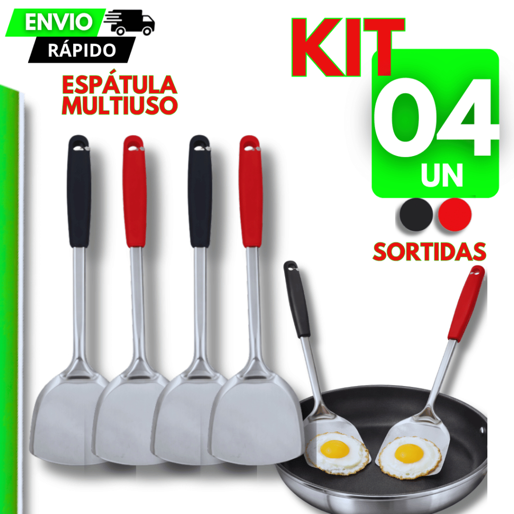 Espátula De Aço 32CM Inox Cm 4/3/2/1 Cozinha Prática Hamburguer Gourmet Resistente Multiuso Variáveis Utilidades