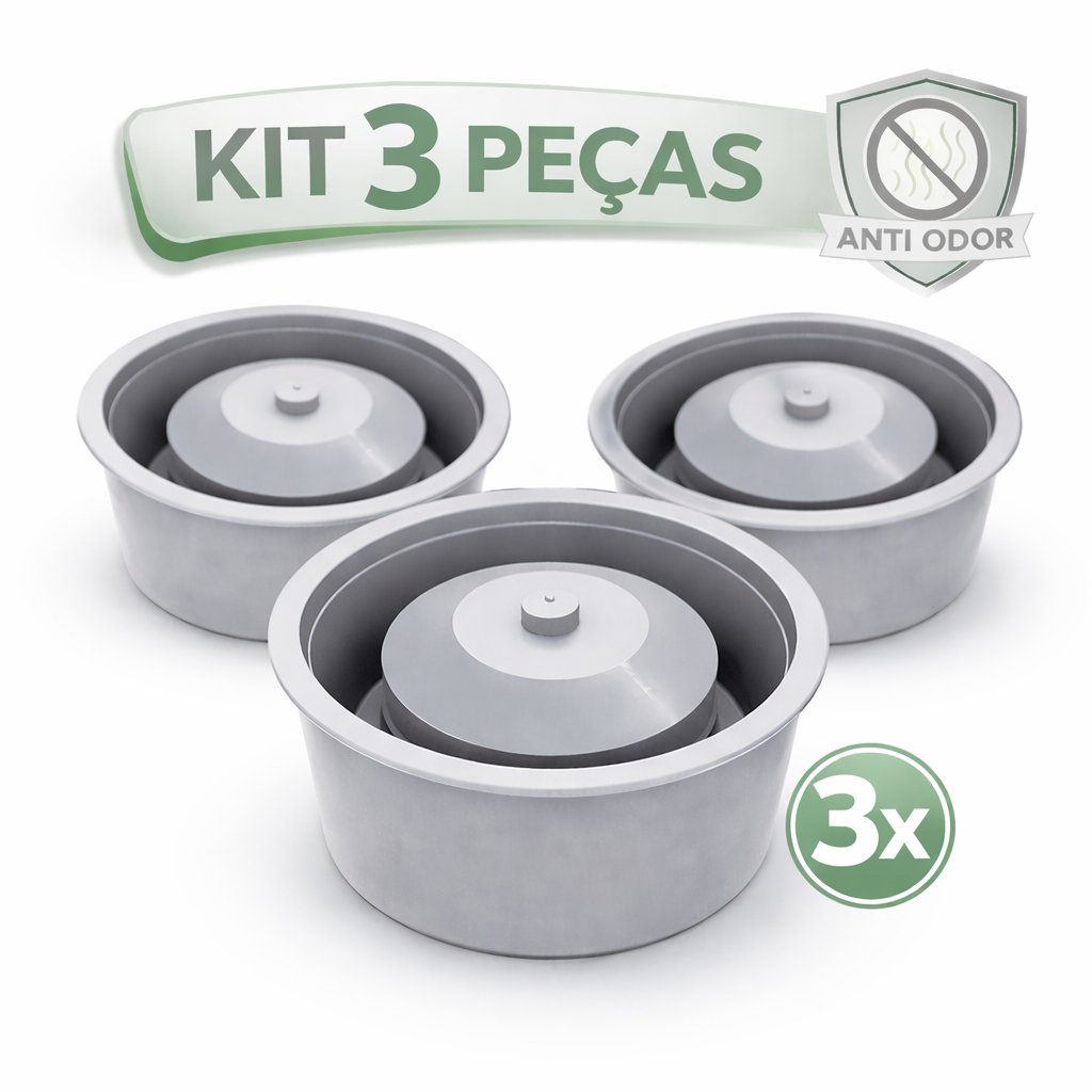 Adaptador Ralo Mau Cheiro Contra Insetos Barata 10cm Porta Ralos Grelhas Odor Banheiro Evita Anti Mal  Contra Insetos