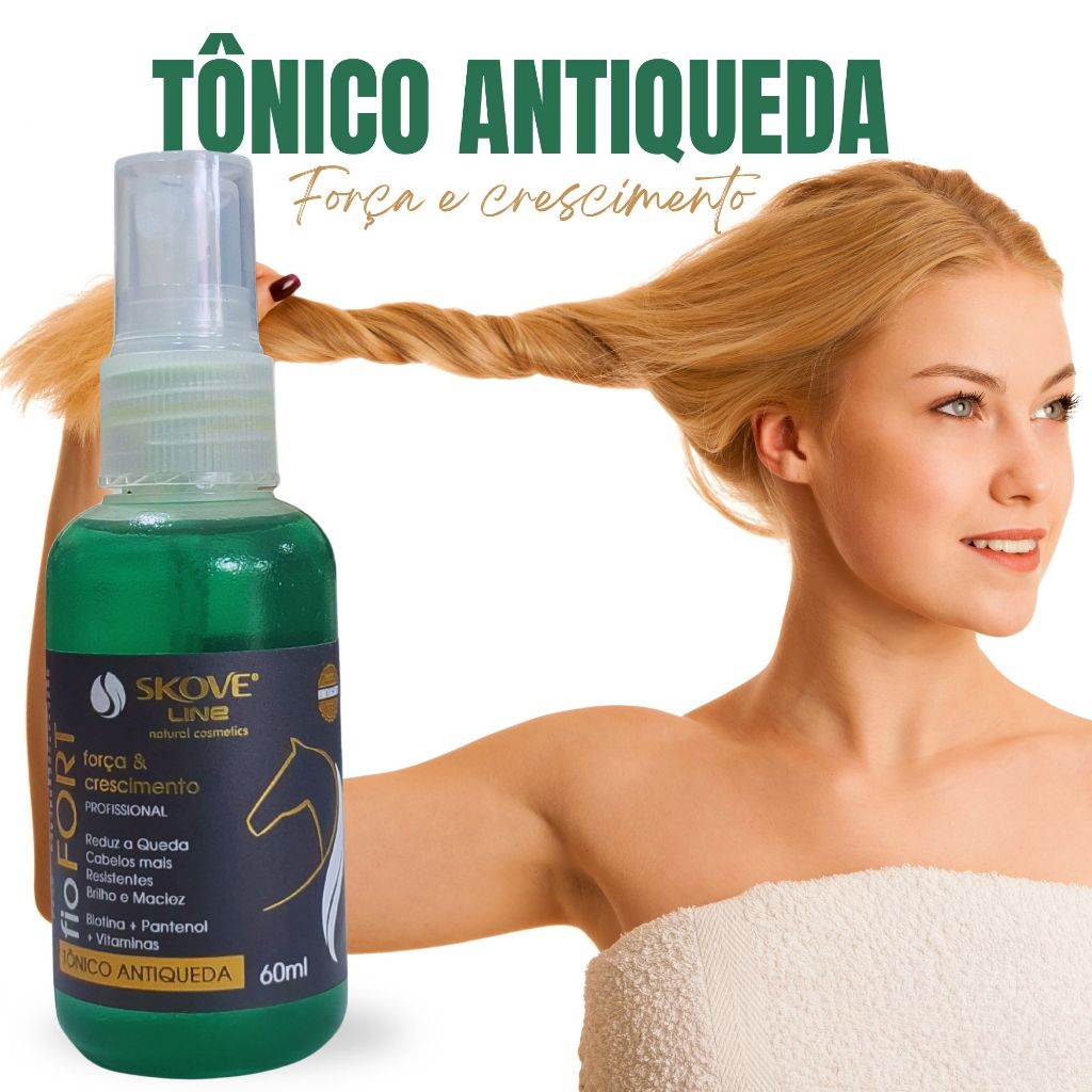 Tônico Antiqueda Fio Fort Skove Line 60ml Força e Crescimento | Biotina, Pantenol, Vitaminas