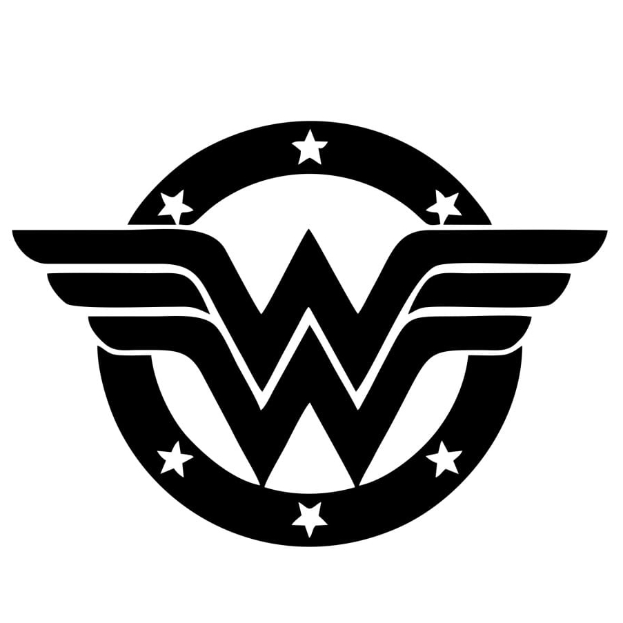 Adesivo Logo Mulher Woman Vinil Recortado Carro Moto Notebook Modelo AD1000 Maravilha Wonder