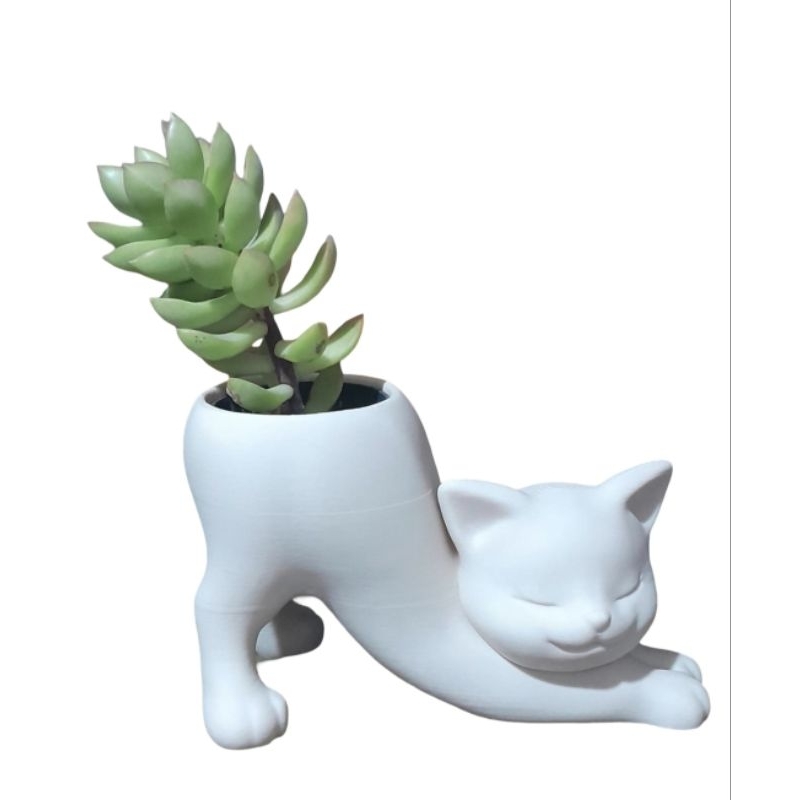Vaso Decorativo em Formato de Gato