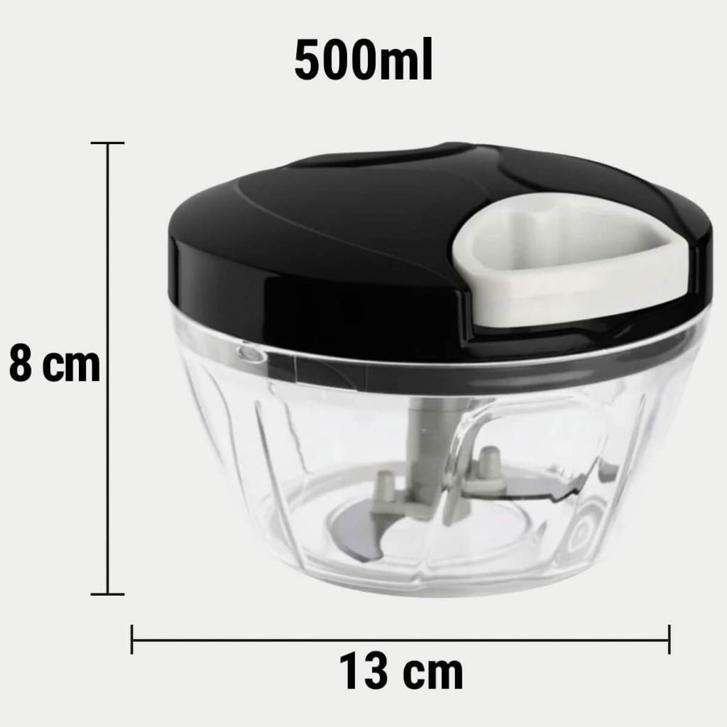 Processador De Alimentos 3 Lâminas Manual 500ml