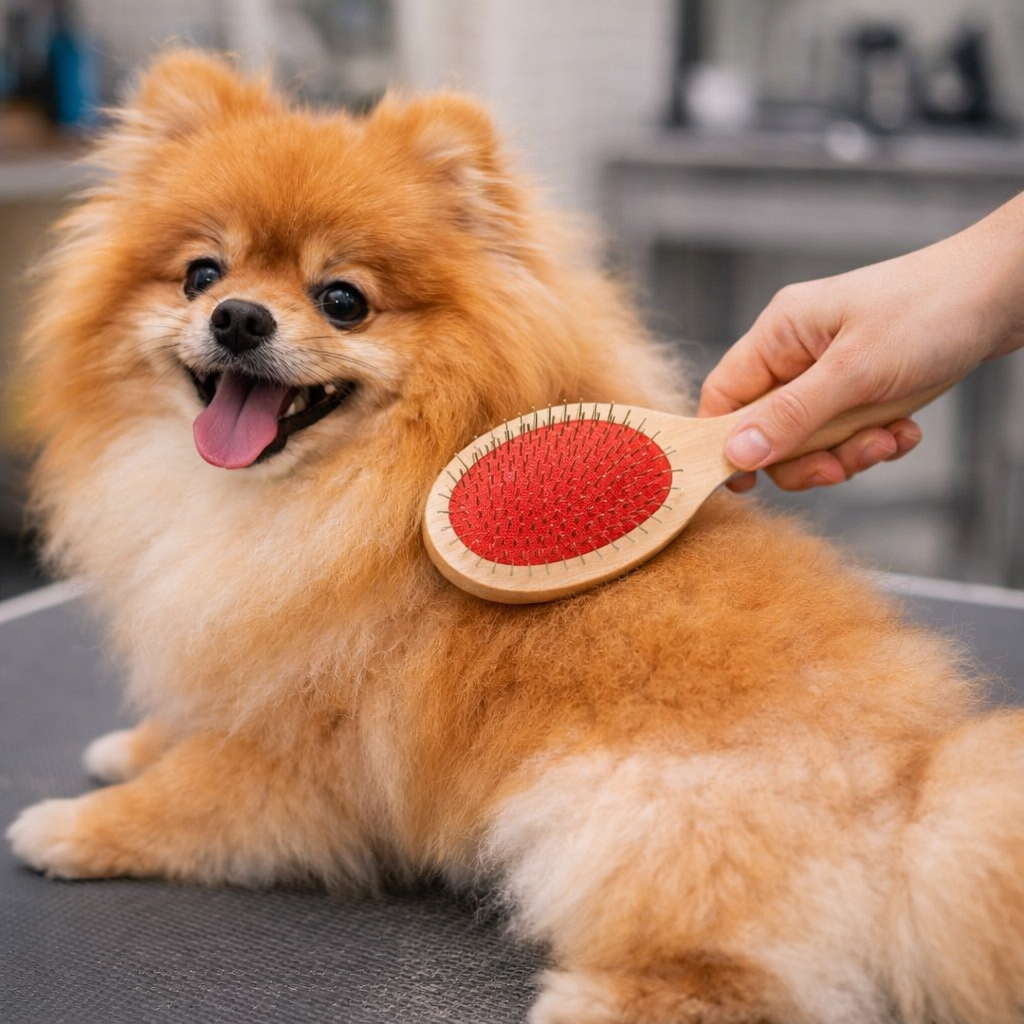 Escova Pet Sem Bolinha Cachorro Pelo Longo 5x8 cm De Madeira em Oferta na Shopee