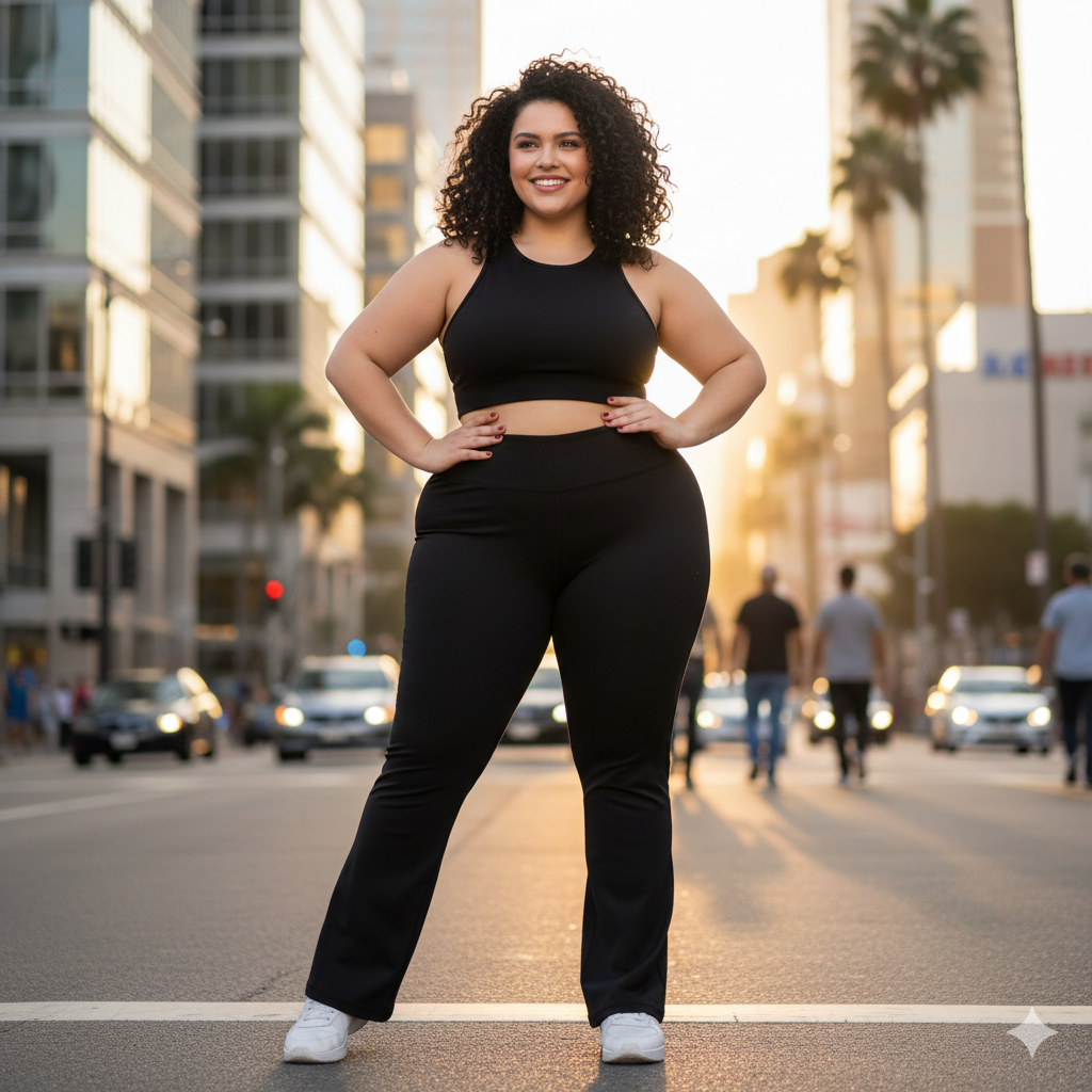 Calça Legging Flare Plus Size Leg Boca De Sino Bailarina Modela bumbum Cintura Alta P ao G3 Promoção