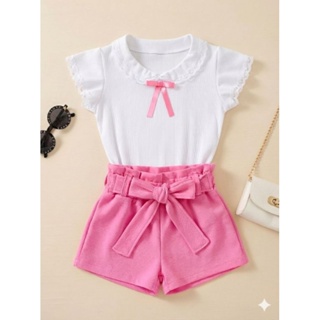 Conjunto menina infantil Natal malha crepe short e blusa em Oferta na Shopee