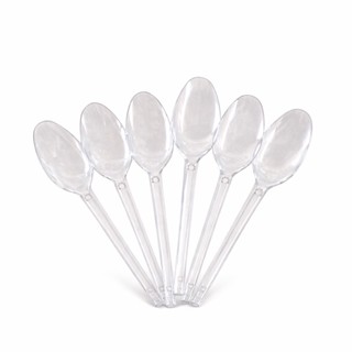 Colher descartavel para refeição cristal kit com 50/100/150/200 unidades em Oferta na Shopee