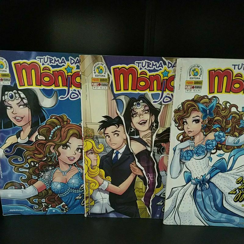 Mangá Turma da Mônica Jovem O Aniversário de 15 Anos da Marina - Completo em 3 Volumes ( usado )