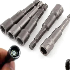 Kit Jogo Bits Soquete Magnético Parafusadeira 3/8Pol. 5 Peças Profissional Alta Qualidade