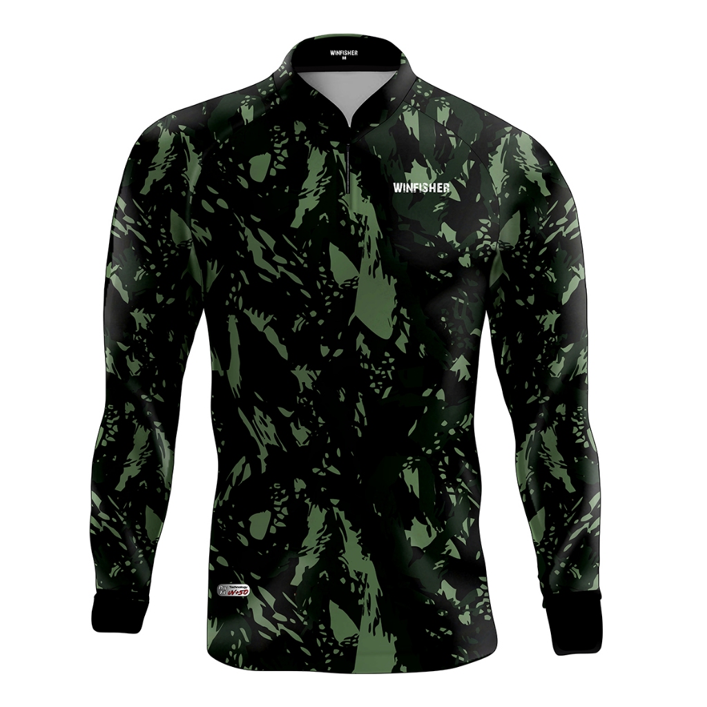 Camiseta Caça e Pesca Winfisher Proteção Solar UV50 - Camuflado Militar em Oferta na Shopee