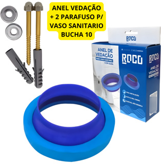 Anel De Vedação Para Vaso Sanitário + 2 Parafusos C/ Bucha 10 em Oferta na Shopee