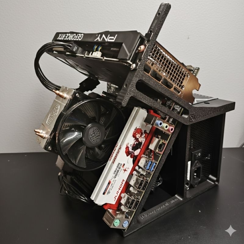 Gabinete Open Frame 3D – Suporte de Bancada para PC – Com Suporte de Placa de Vídeo em Oferta na Shopee