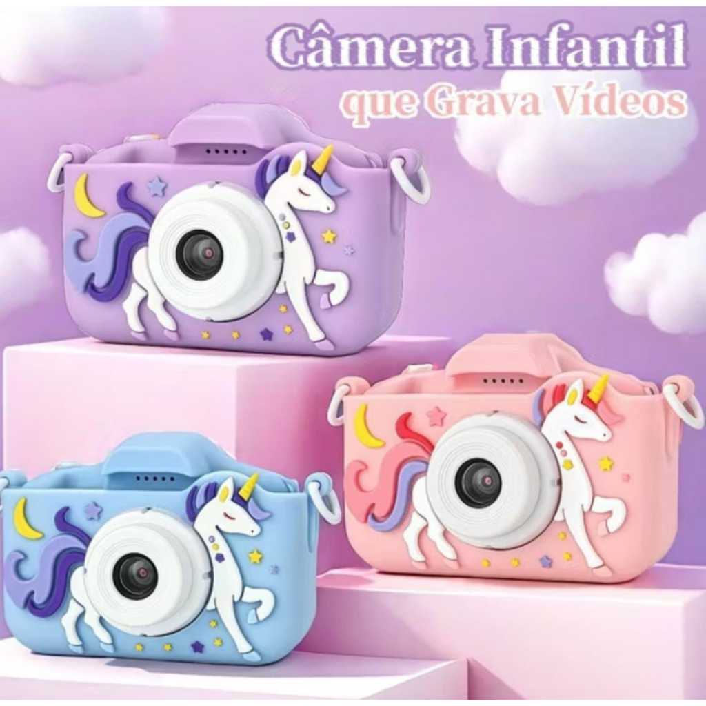 Mini Câmera Fotográfica Infantil, 4 em 1, Foto, Video, Musica e Game.