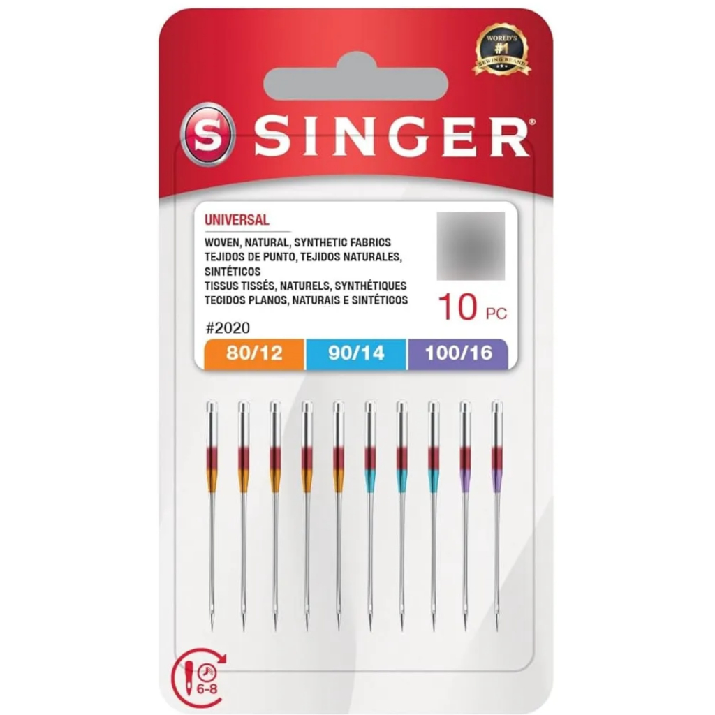 10 Agulhas Original Singer Sortidas Máquina Costura Doméstica em Oferta na Shopee