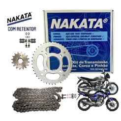 Kit Relacao Tracao Transmissao Honda Cg Titan Fan 150 2004 à 2015 Original Nakata Com Retentor
