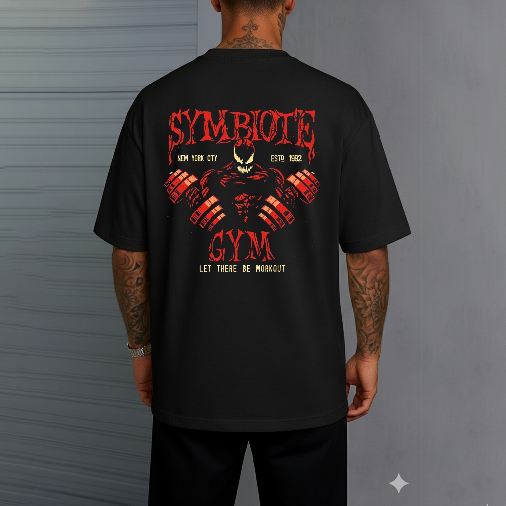 Camiseta Oversized Streetwear Gym Venom Academia Musculação Mostro Bodybuilder Treino 348