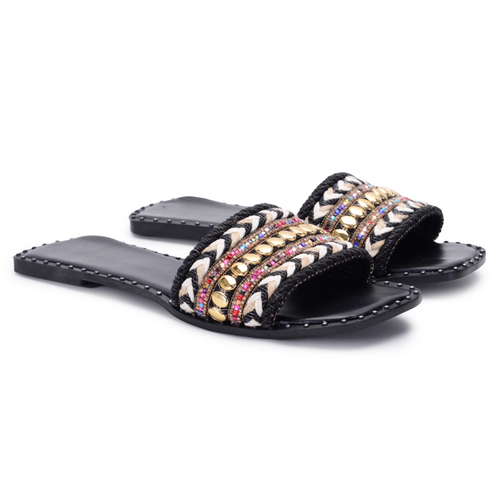 Rasteira Boho Chic Rasteirinha Sandalia Feminina Trançada Confortável Casual