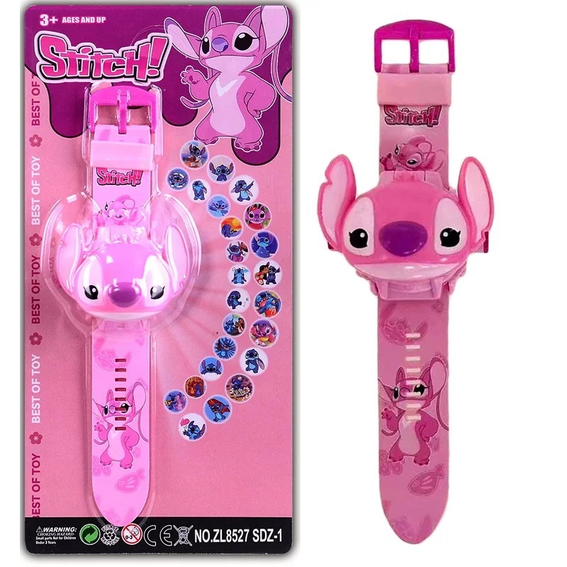 Projetor 3D Relógio Lilo & Stitch 24 Imagens, Presente Kawaii para Quarto Infantil - Projeção Decorativa de Anime em Oferta na Shopee