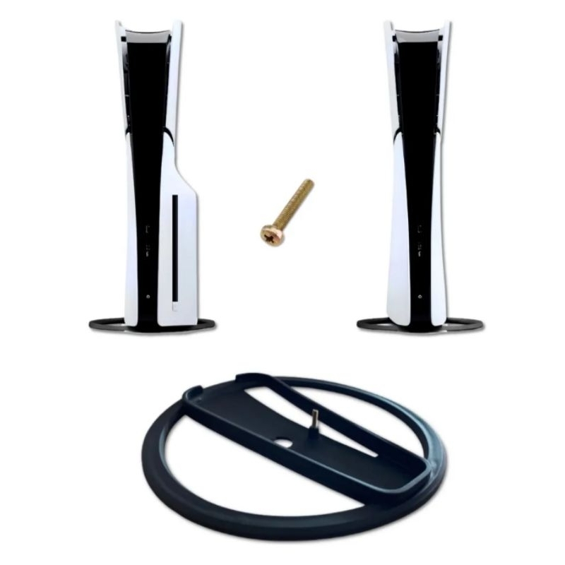 SUPORTE BASE VERTICAL PS5 • ANTIDERRAPANTE • ALTA ESTABILIDADE • COMPATÍVEL PS5 DIGITAL E MÍDIA