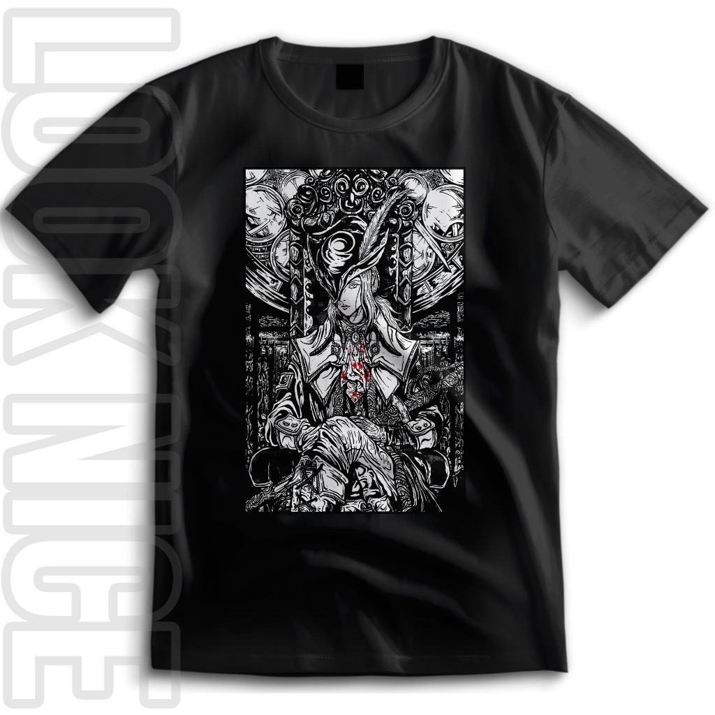 Camiseta Bloodborne Lady Maria Souslike 100% Algodão Camisa Estampada Unissex - 1182