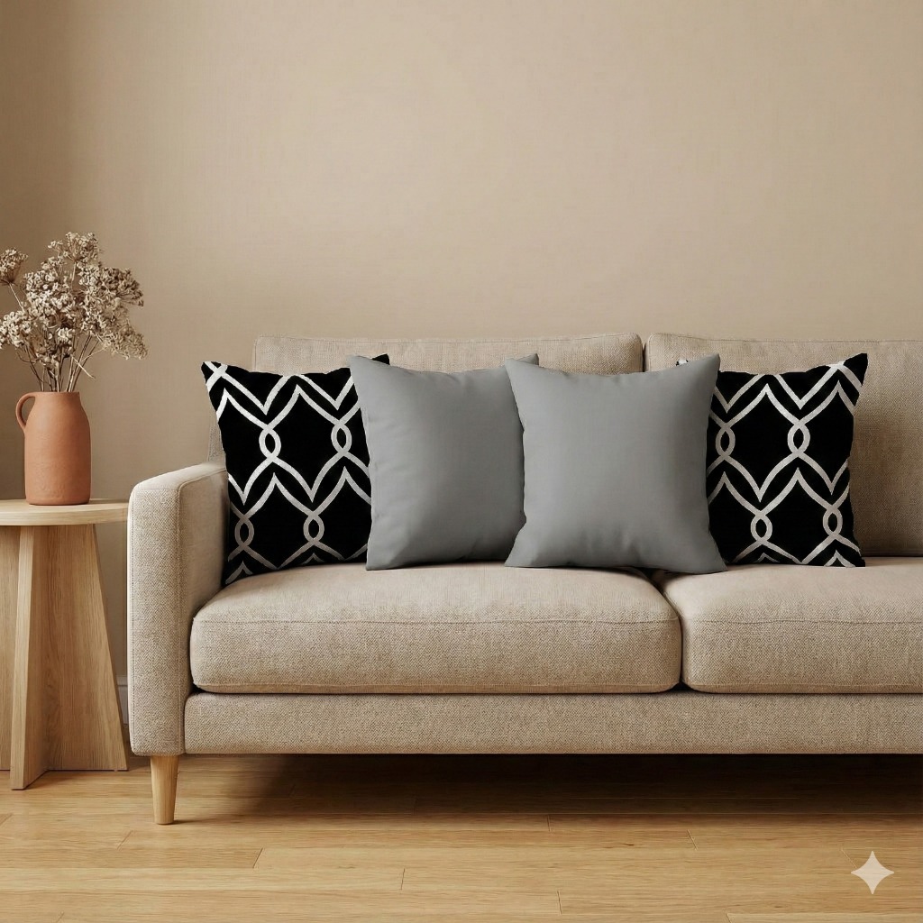 Kit 4 Capas Para Almofadas Decorativas Gorgorinho E Oxford 45x45 em Oferta na Shopee