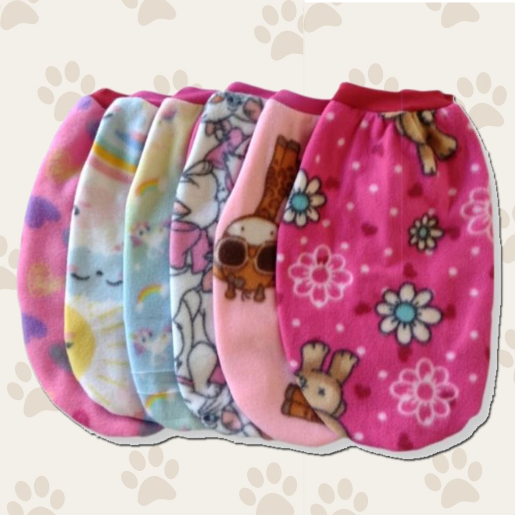 KIT 2 Roupas inverno soft Cachorro Gato Coelho PET Tamanho 1,2,3 e 4 Roupinhas Tecido Confortável Estampas Desenho