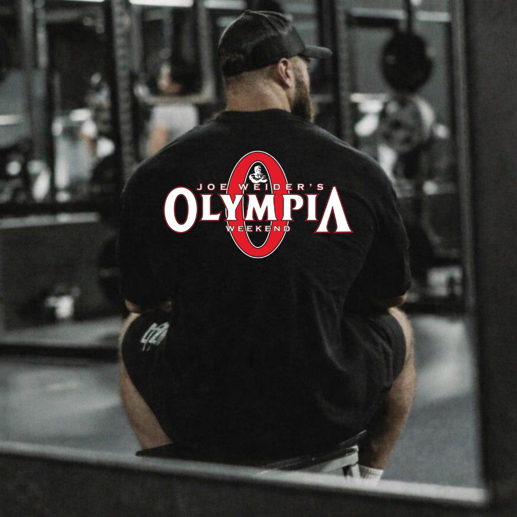 Camiseta Blusa Camisa Oversized Streetwear Olympia Academia Fitness Unissex Larga Treino em Oferta na Shopee
