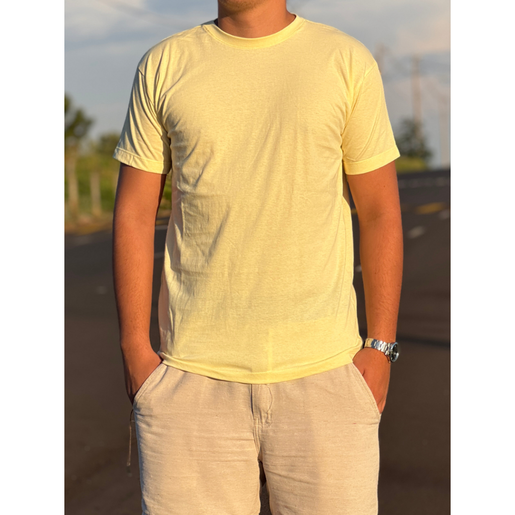 Detalhes do Camiseta Vermelha Masculina • 100% Algodão • Básica Premium • Super Confortável