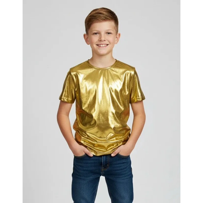 Camiseta Brilhante Metálica Infantil - Leiam A Descrição do Anúncio em Oferta na Shopee