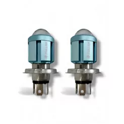 2 Lâmpada Farol Xenon Projetor Led H4 Super Branca 6500k Chip Moto Carro Super Forte Plug And Play