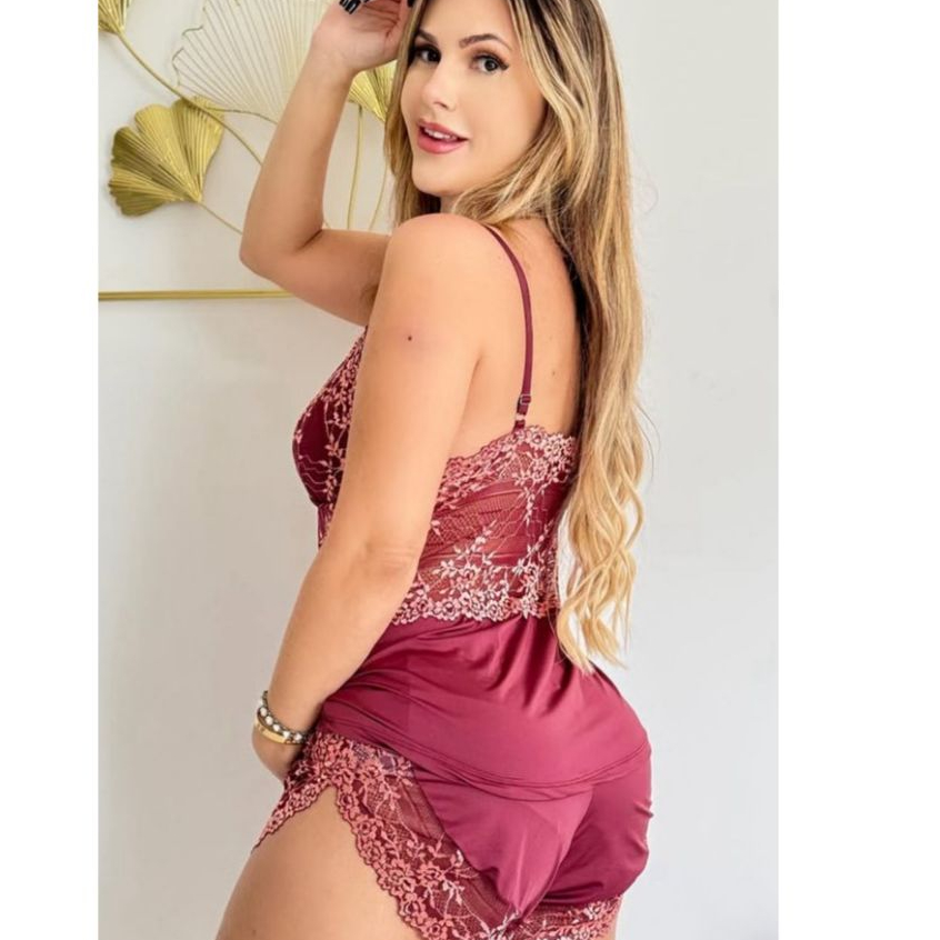 Baby Doll Feminino Conjunto Pijama Short e Blusinha – Macio, Confortável e Fresquinho