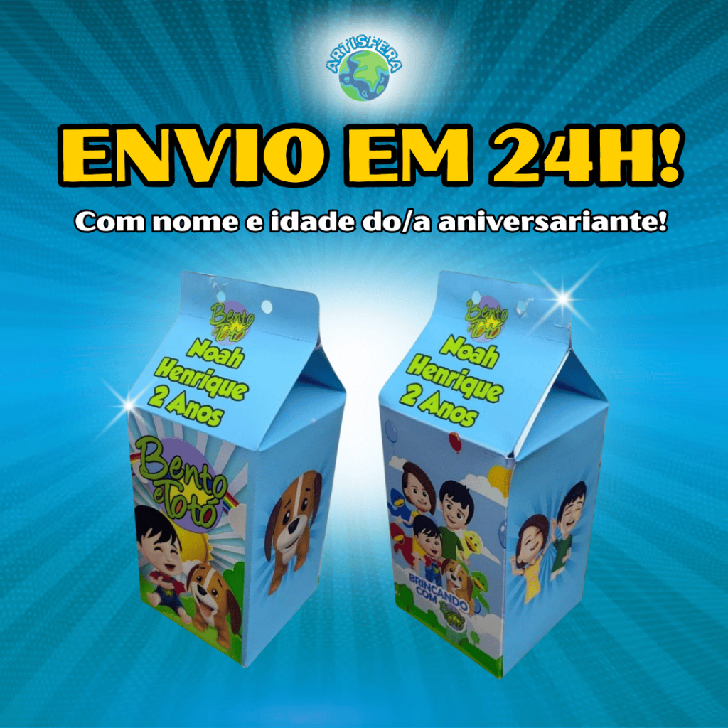Caixinhas Surpresa Milk Bento e Totó Personalizadas Com Nome e Idade Para Festas de Aniversário Lembrancinhas em Oferta na Shopee