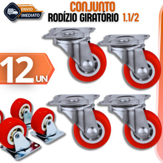 Rodinhas Rodas Rodizio Giratório  Reforçado 1.1/2 Polegadas Anti Risco Para Moveis Variáveis