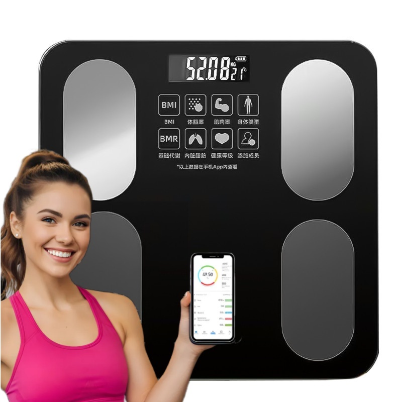 Profissional Balança Bioimpedância Digital Aplicativo Bluetooth, USB Fitness Treino 180kg
