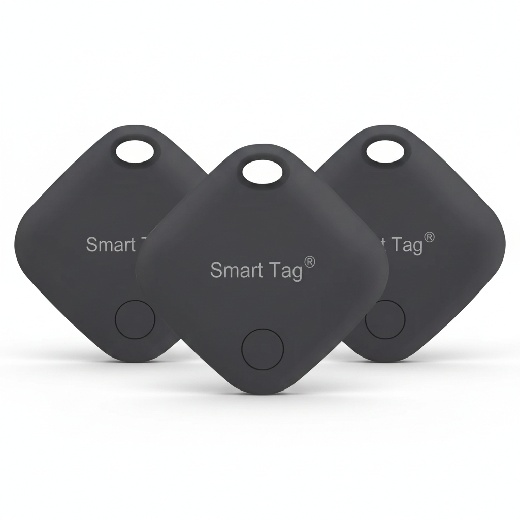 Kit 3 Rastreadores AirTag GPS para iPhone Compatível com App Buscar iOS Apple - Preto
