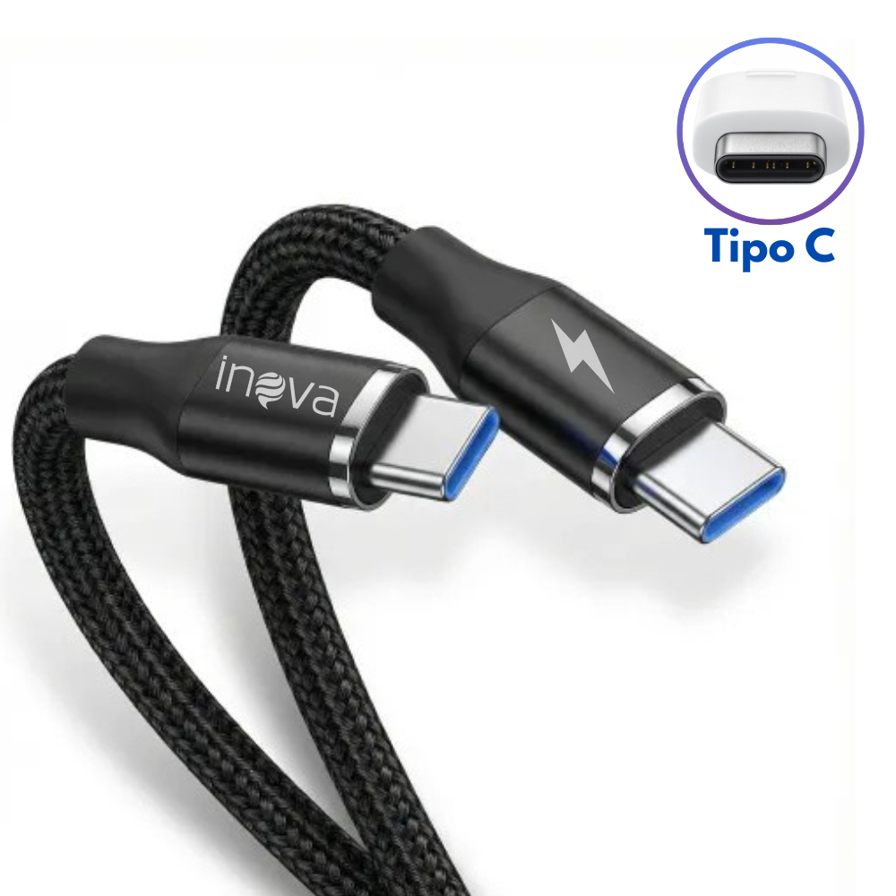 Cabo USB-C para USB-C Inova 65W turbo