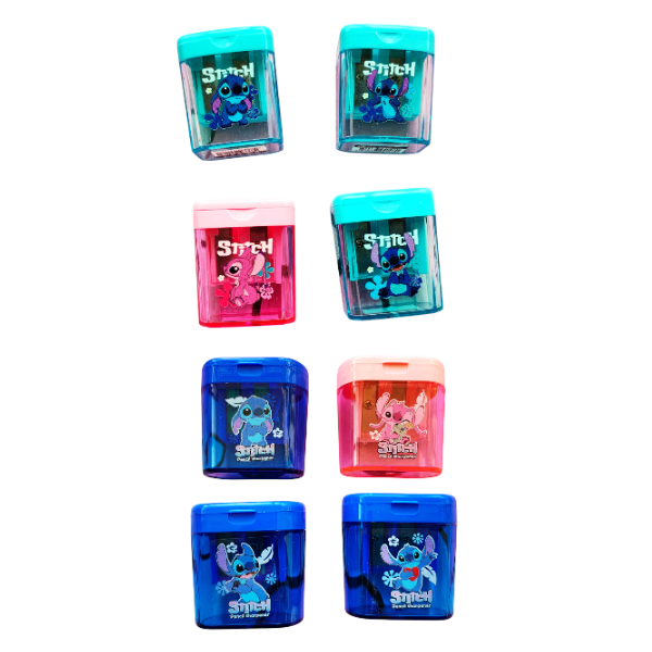 Apontador duplo do Stitch com deposito, coleção 2, material escolar, papelaria fofa em Oferta na Shopee