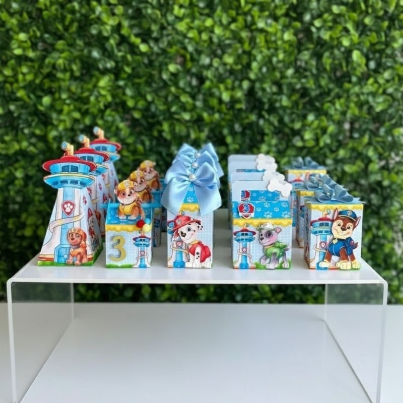 kit personalizado patrulha canina aquarela | lembrancinha patrulha canina | envio pré montado