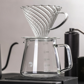 Icoffee Coador de Café de Vidro V60 Conjunto com 50pcs V01 Filtro de Café em Oferta na Shopee