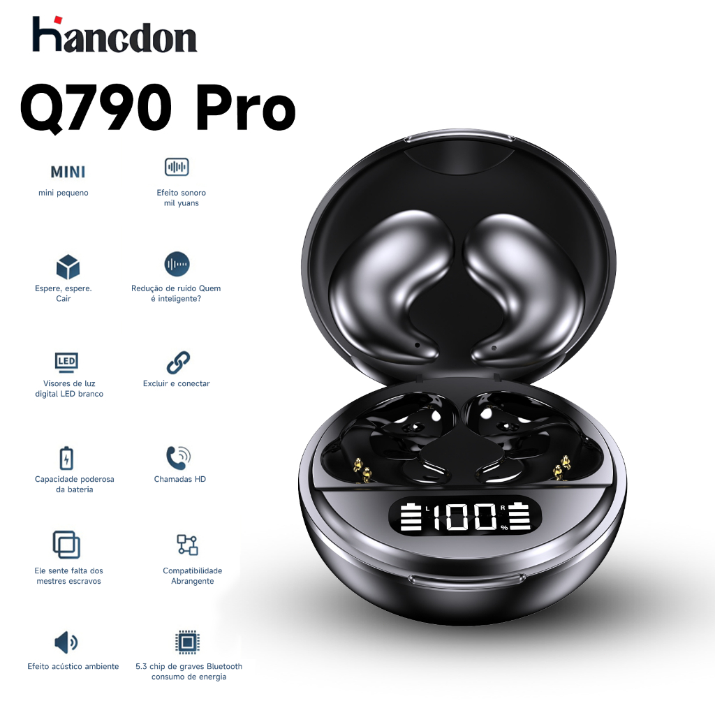 Fones de ouvido bluetooth Q790 pro com cancelamento de ruído fones de ouvido bluetooth 5.3 ipx5 à prova dwireless água e