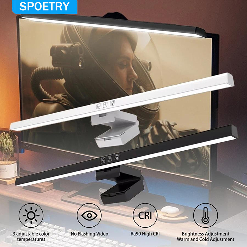 Lâmpadas de computador LED Lâmpadas leitura para os olhos/iluminação /3-cores ajustáveis/luzes de tela de computador