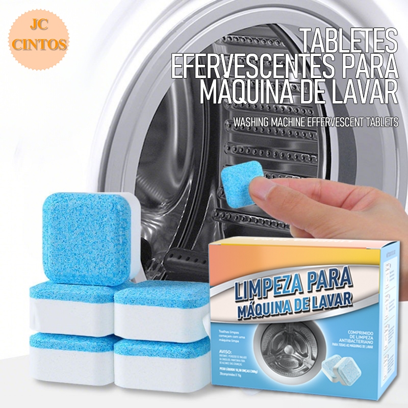 Kit 10/20 Limpador Pastilha de máquina de lavar,comprimido efervescente sólido para remover manchas