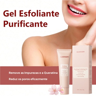 QUARXERY Gel Esfoliante Purificante Global - Textura Refrescante com Extratos Vegetais para Pele Limpa e Suave 50g em Oferta na Shopee