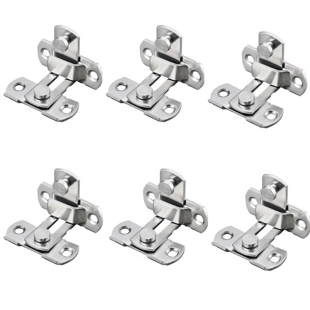 Kit 6 Trava De Porta De Segurança Aço Inoxidável Para Casa/fechadura de porta e janela