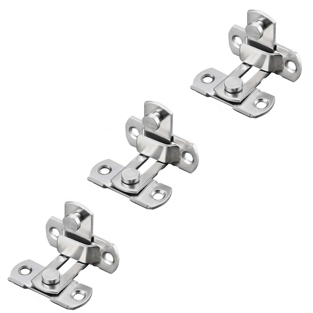 Kit 3 Trava De Porta De Segurança Aço Inoxidável Para Casa/fechadura de porta e janela