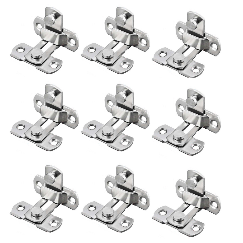 Kit 9 Trava De Porta De Segurança Aço Inoxidável Para Casa/fechadura de porta e janela